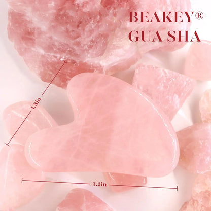 Roller & Gua Sha, Natrue Face Roller, Gua Sha Facial Tools Skin Care Massager, Pink