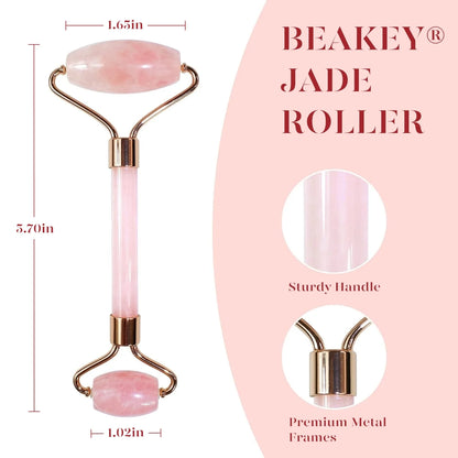 Roller & Gua Sha, Natrue Face Roller, Gua Sha Facial Tools Skin Care Massager, Pink
